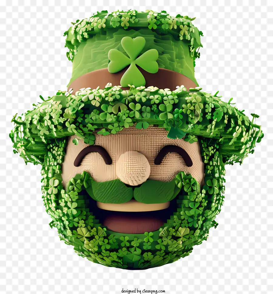 สุขสันต์วันเซนต์แพทริค，หัว Leprechaun PNG