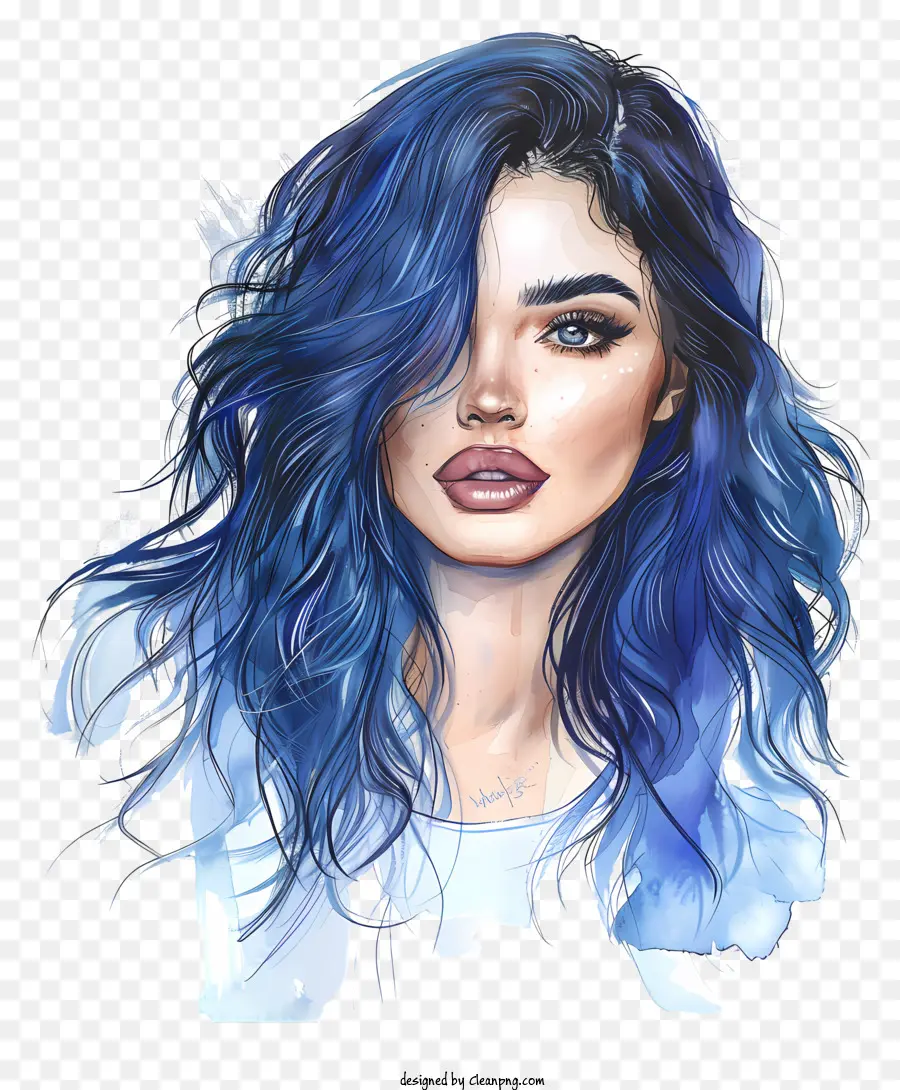 Kylie Jenner，ผู้หญิงผมสีฟ้า PNG