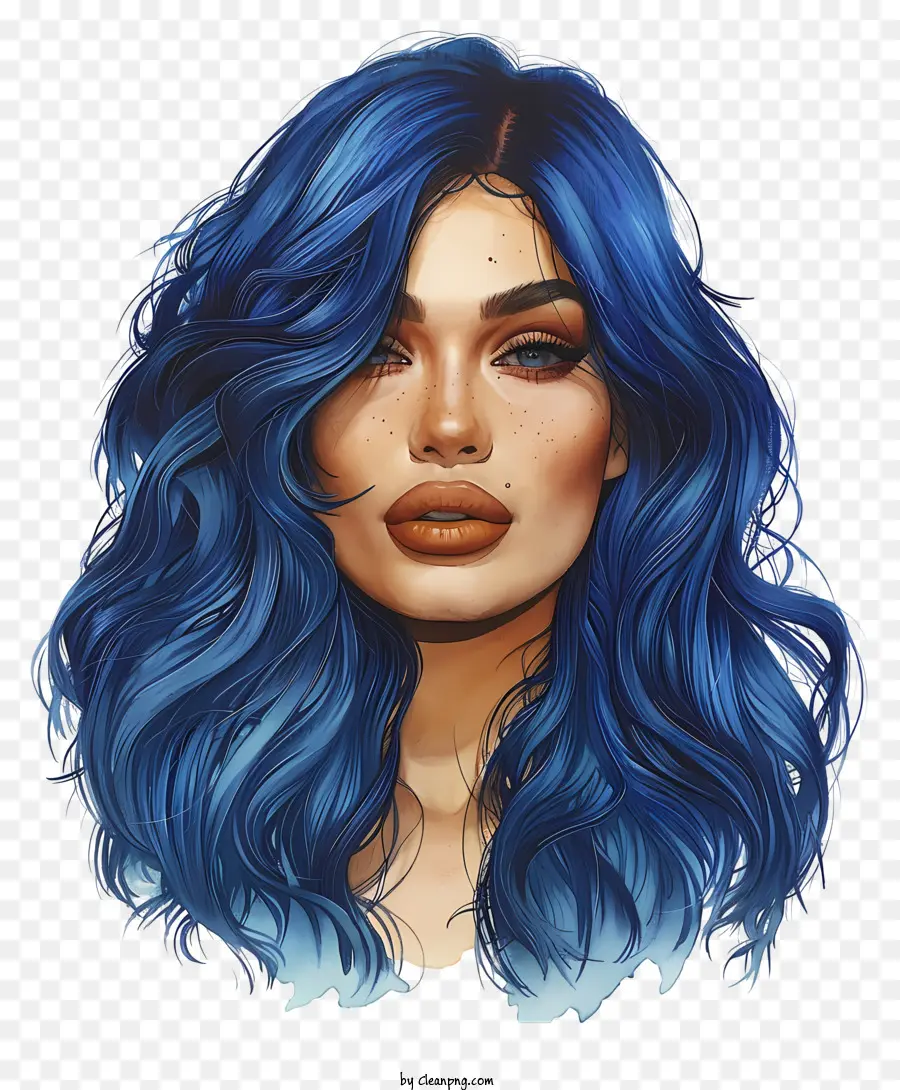 Kylie Jenner，ผู้หญิงผมสีฟ้า PNG