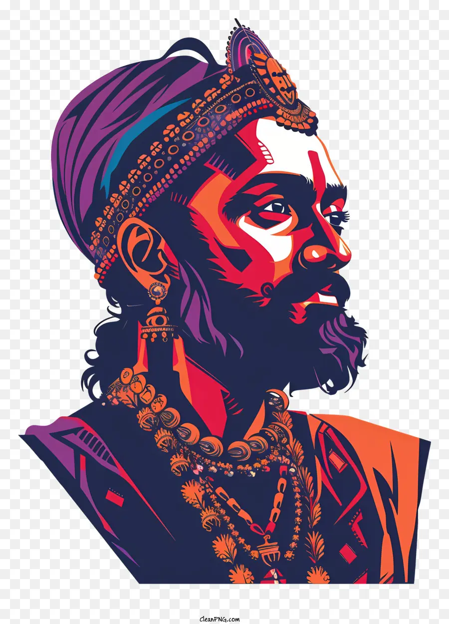 Shivaji Maharaj，ภาพสีสันสดใส PNG