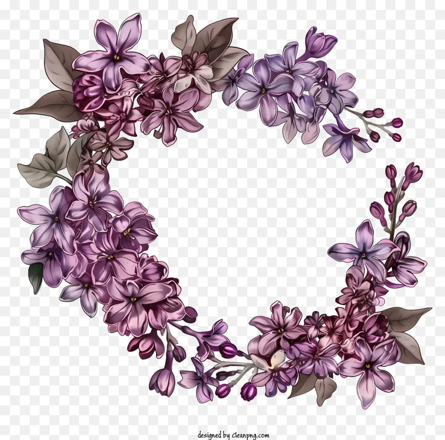 Lilac ดอกไม้，หรีด PNG