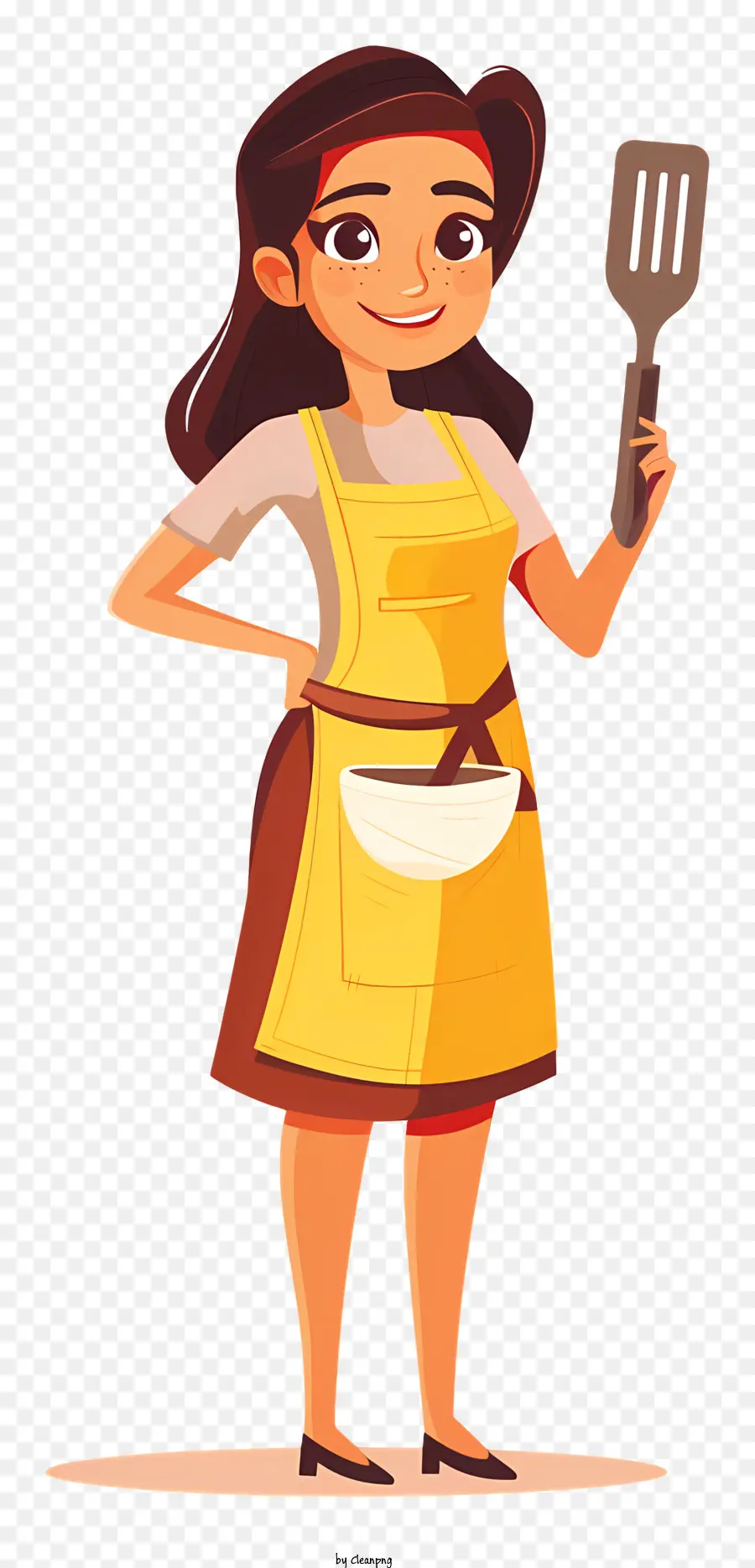 Cooking Woman Cartoon，ทำอาหาร PNG
