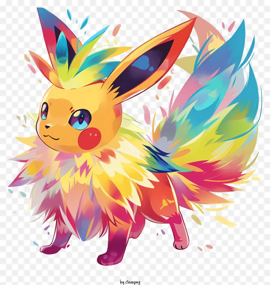 โปเกมอน，Eevee สีสันสดใส PNG