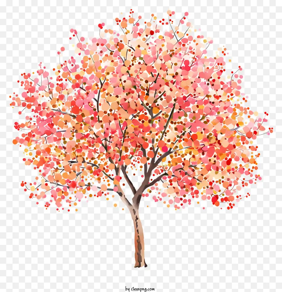 ฤดูใบไม้ผลิต้นไม้，ต้นไม้สีชมพู PNG