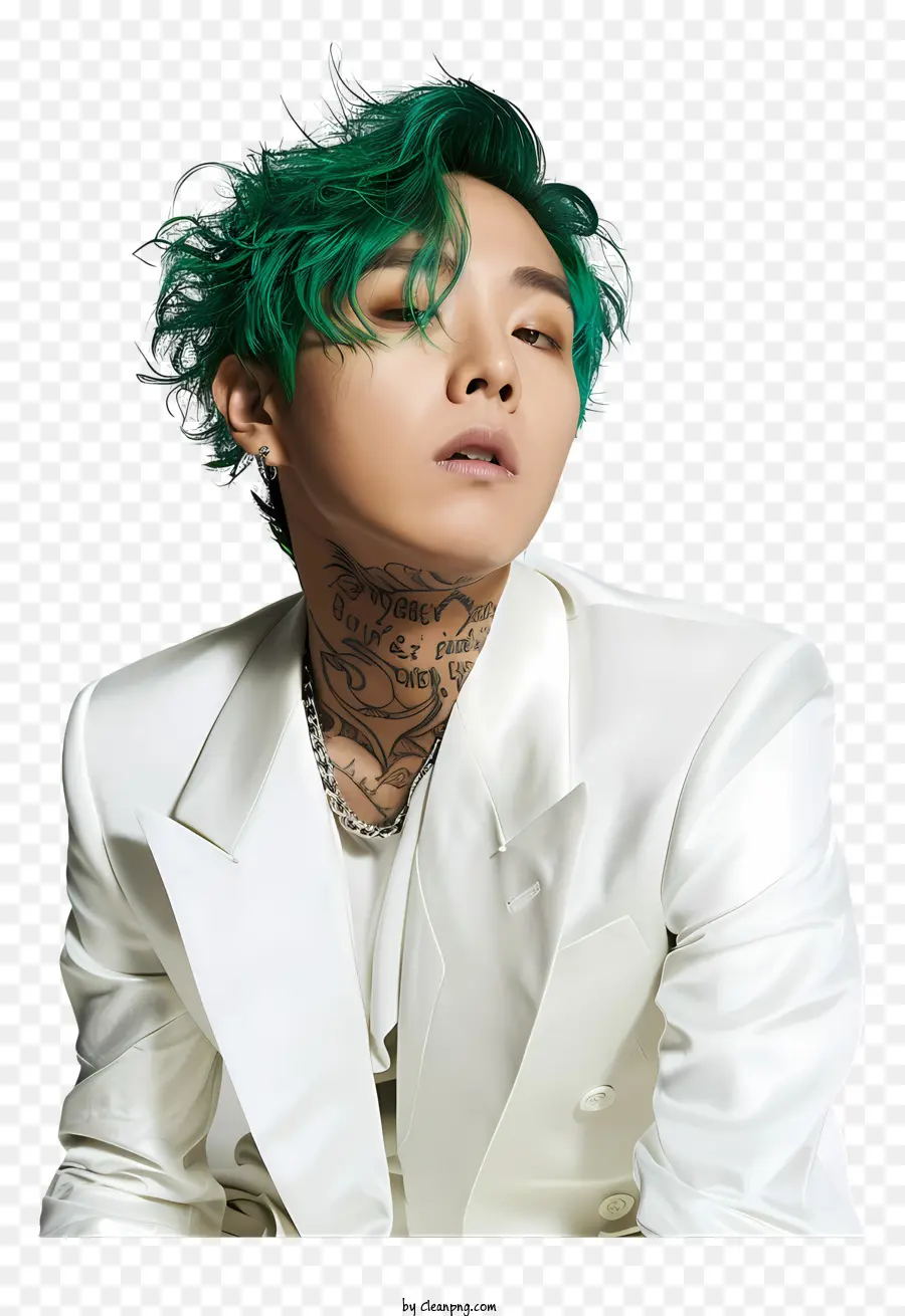 G Dragon，คนที่มีผมสีเขียว PNG