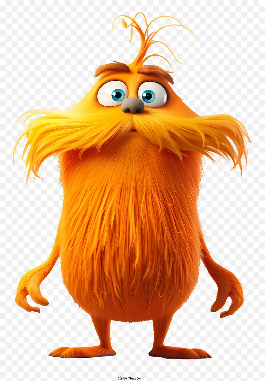 Lorax，ตัวละครสีส้มขนยาว PNG