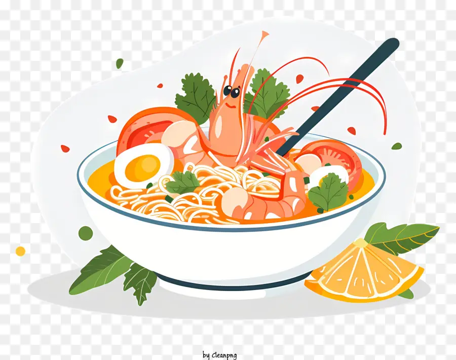 ปีนังอัสสัม Laksa，ก๋วยเตี๋ยวกุ้ง PNG