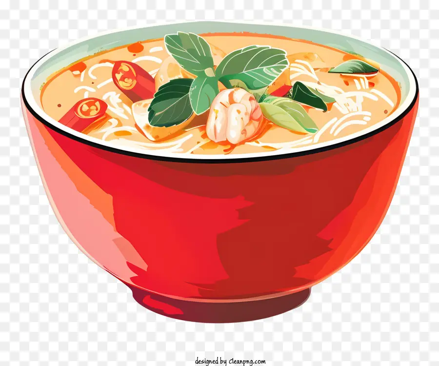 ปีนังอัสสัม Laksa，ชามสีแดงของก๋วยเตี๋ยว PNG