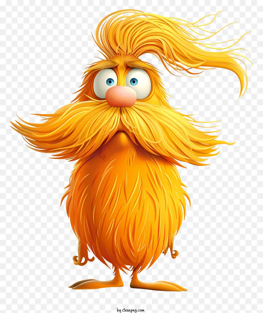 Lorax，ตัวละครขนยาวสีส้ม PNG