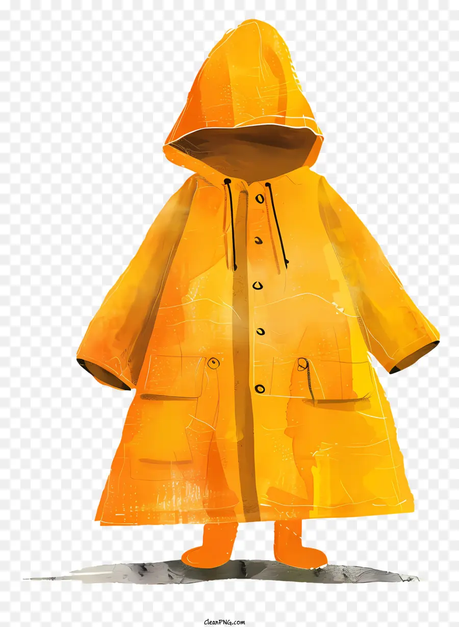 เสื้อกันฝน，เสื้อกันฝนสีเหลือง PNG