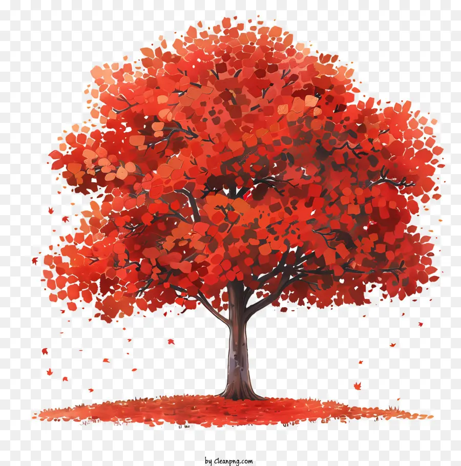 ฤดูใบไม้ร่วงต้นไม้，แดงเหลือ PNG