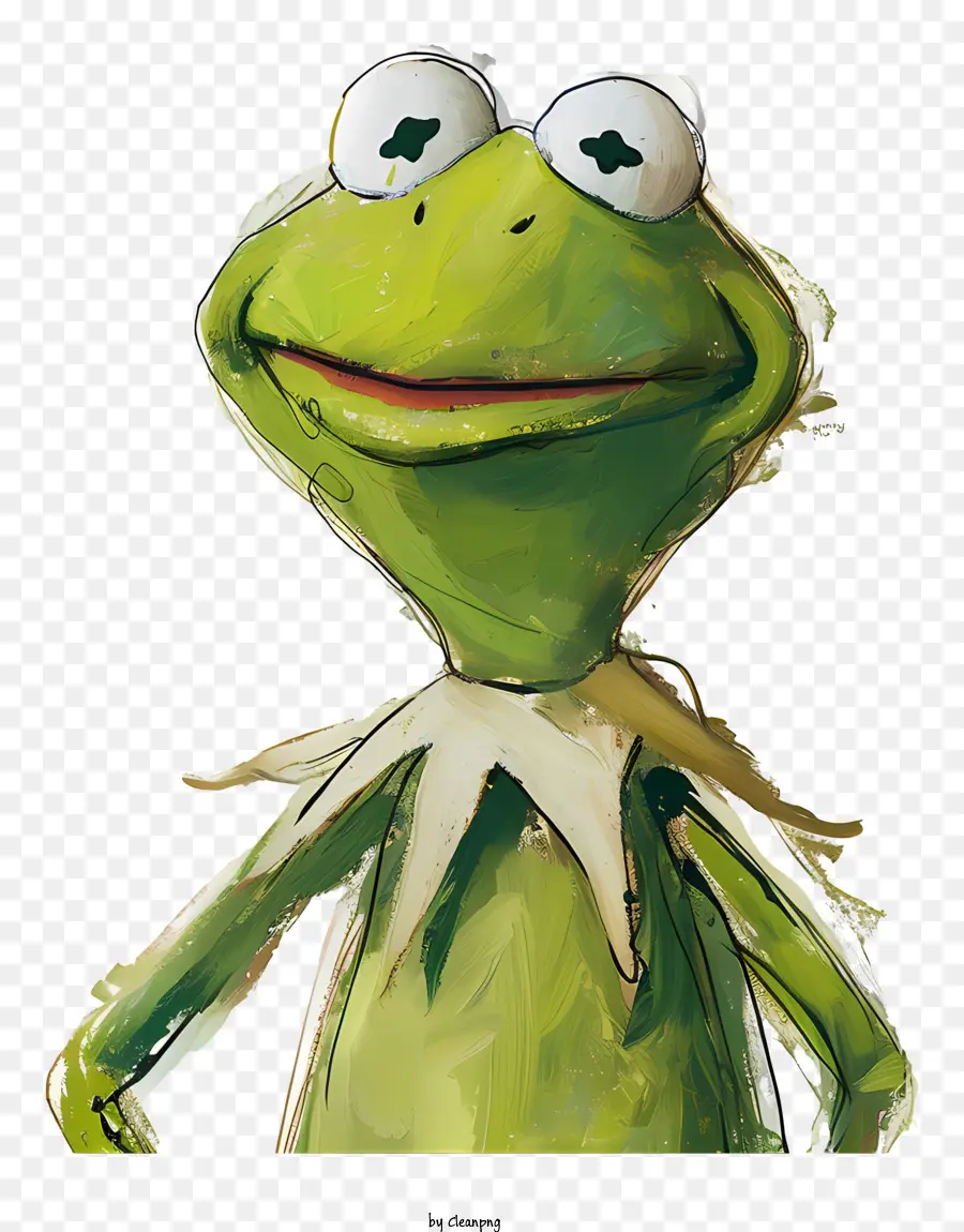 Kermit The Frog，การวาดกบสีเขียว PNG