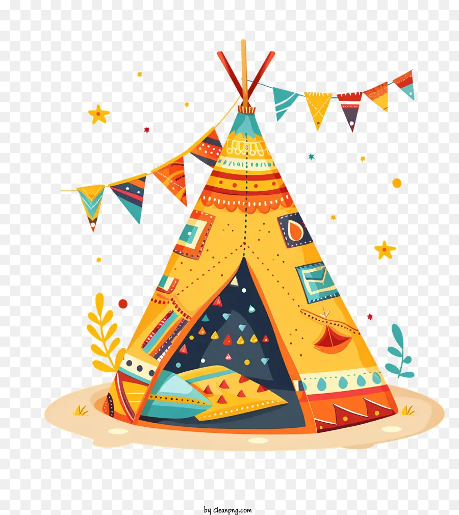 Teepee，เต็นท์สีสันสดใส PNG