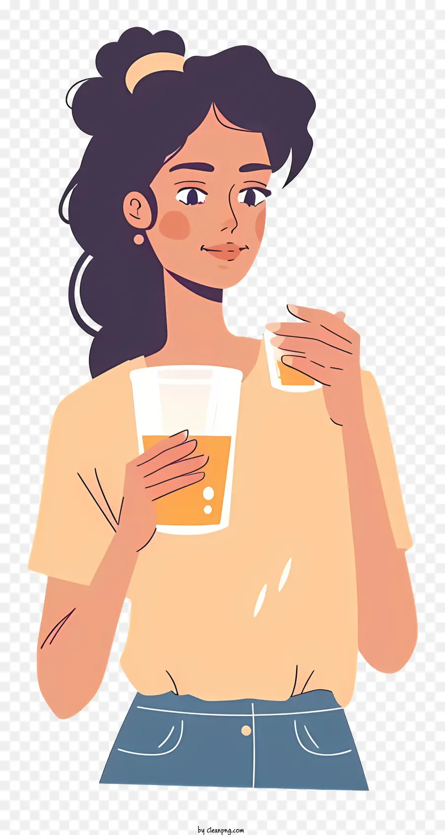 ผู้หญิงดื่มน้ำ，ผู้หญิงถือเบียร์ PNG