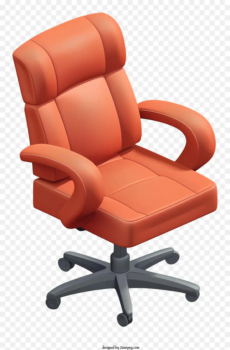 ห้องนั่งเก้าอี้，เก้าอี้สำนักงานหนังสีส้ม PNG