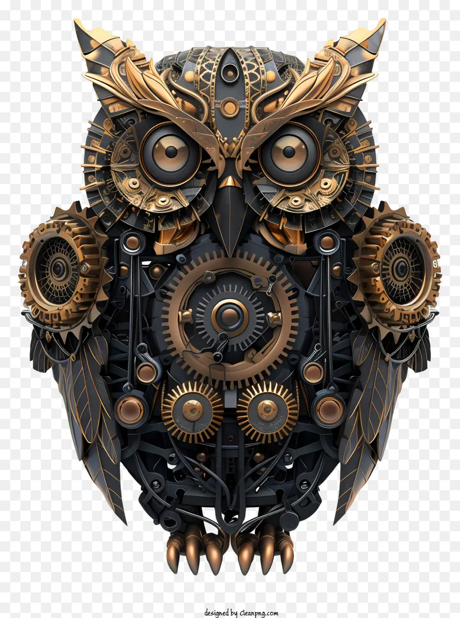 สตีมค์，นกฮูก Steampunk PNG