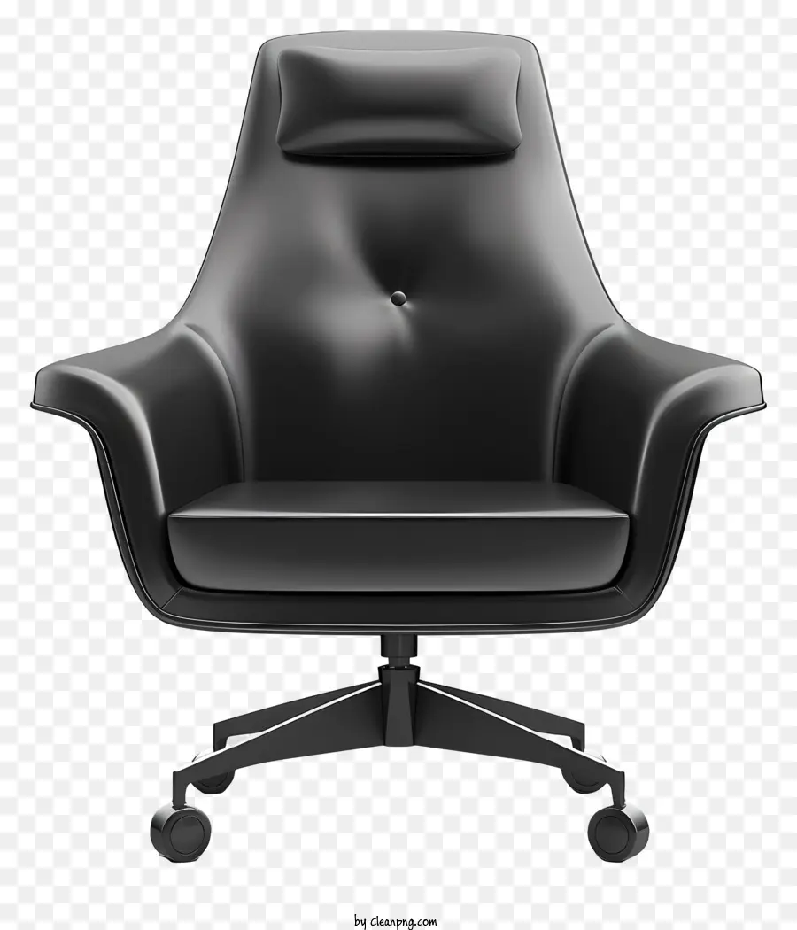 ห้องนั่งเก้าอี้，เครื่องหนังสีดำออฟฟิศเก้าอี้ PNG