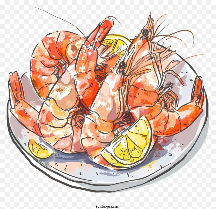 Scampi，จานกุ้ง PNG