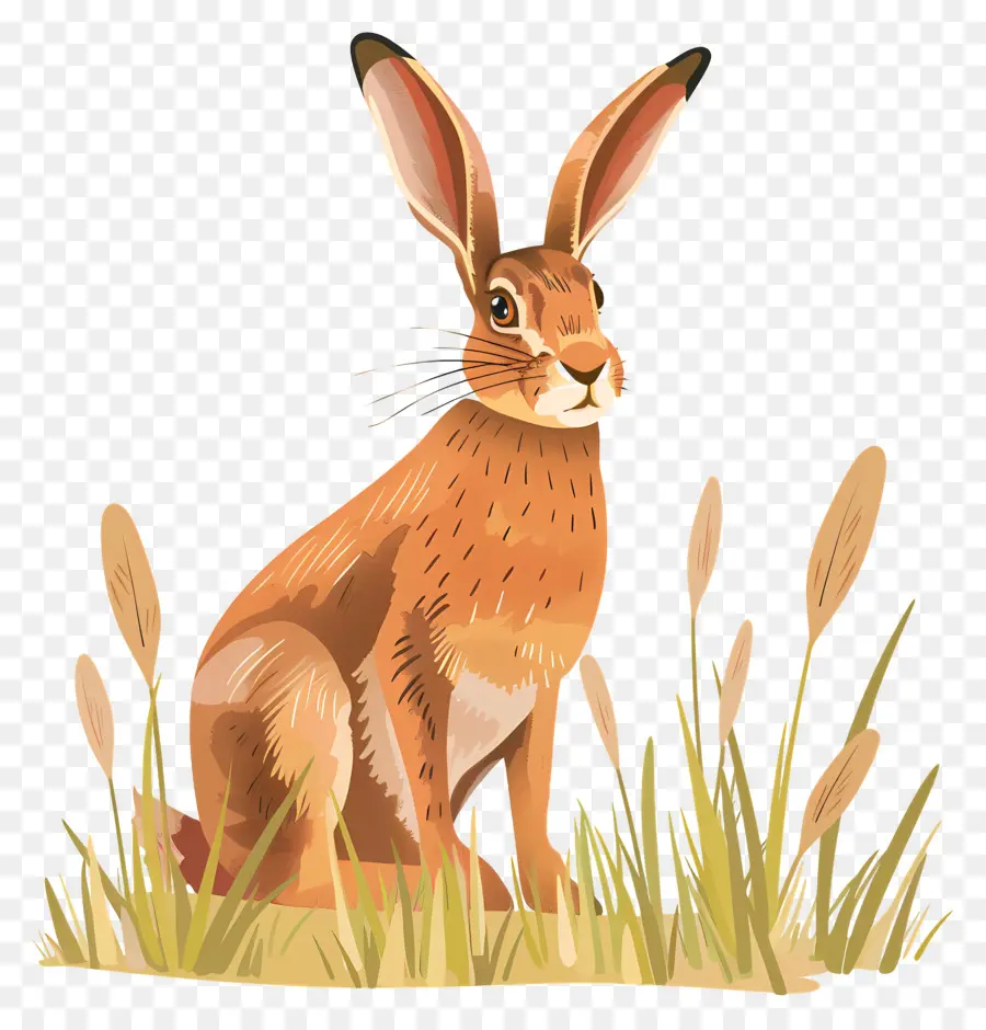 กระต่าย，สีน้ำตาล Hare PNG