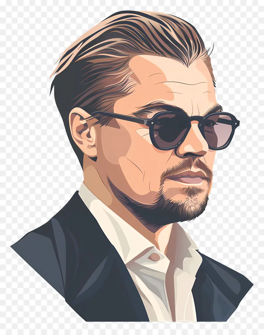 Leonardo Dicaprio，ผู้ชายที่มีแว่นกันแดด PNG