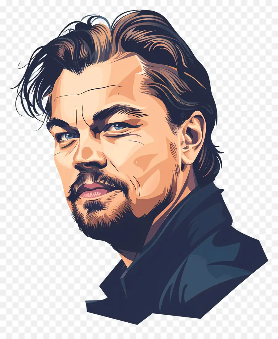 Leonardo Dicaprio，ผู้ชายที่มีเครา PNG