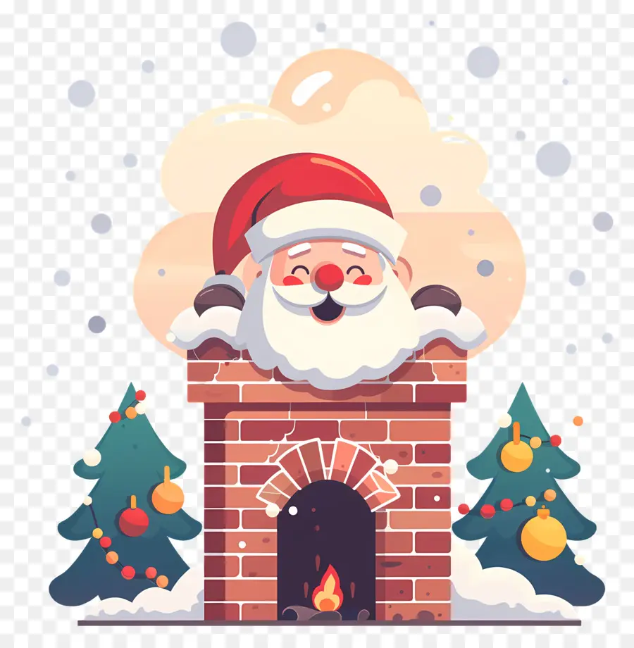 ซานต้าติดอยู่ในปล่องไฟ，ซานต้าคลอส PNG