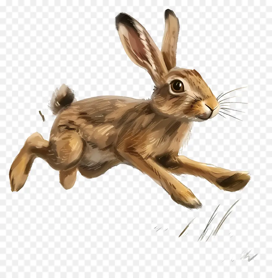 กระต่าย，Running Rabbit PNG