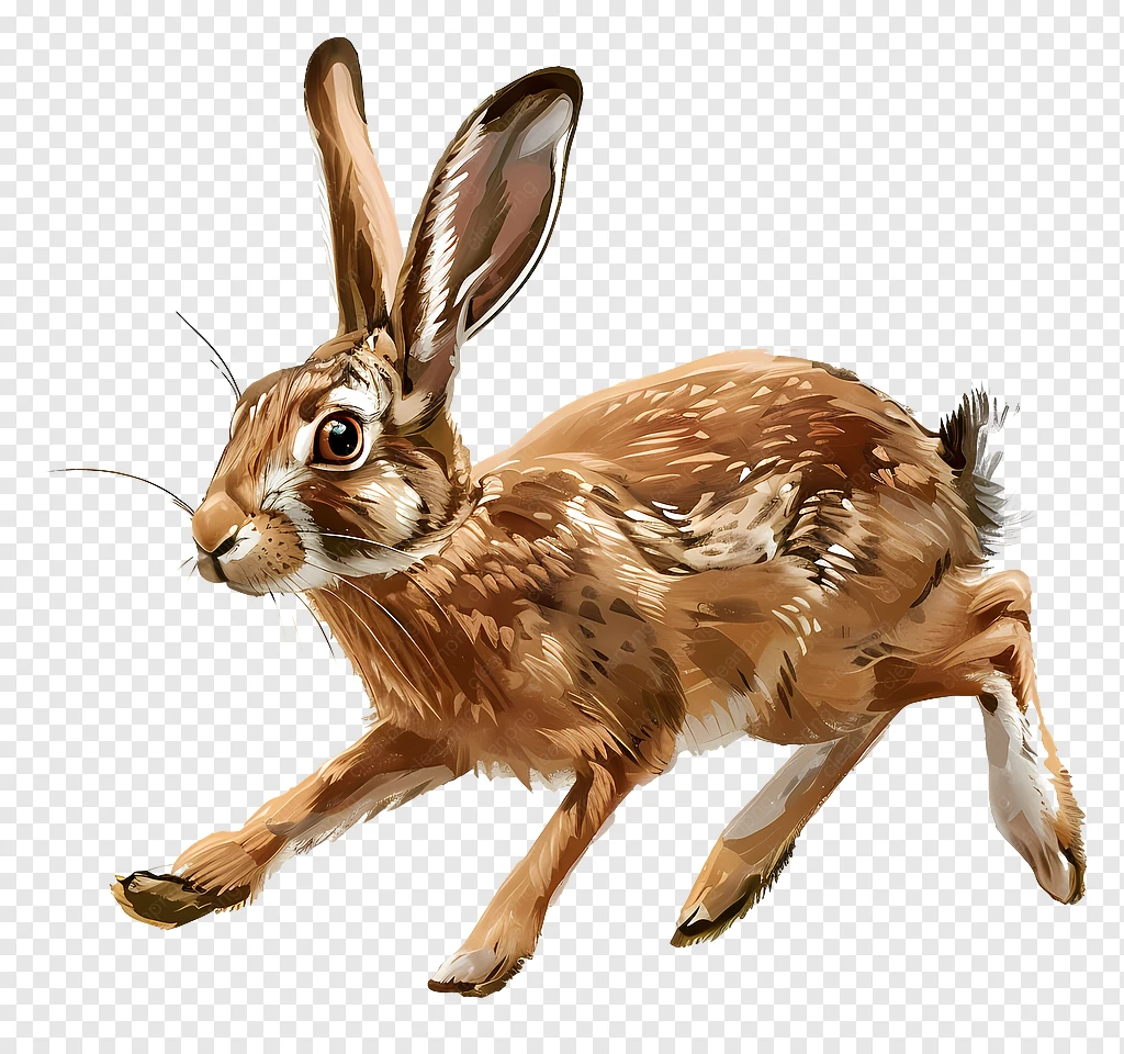 กระต่าย，Running Rabbit PNG