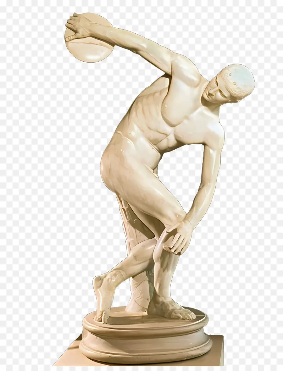 กรีกโบราณ，รูปปั้น Discobolus PNG