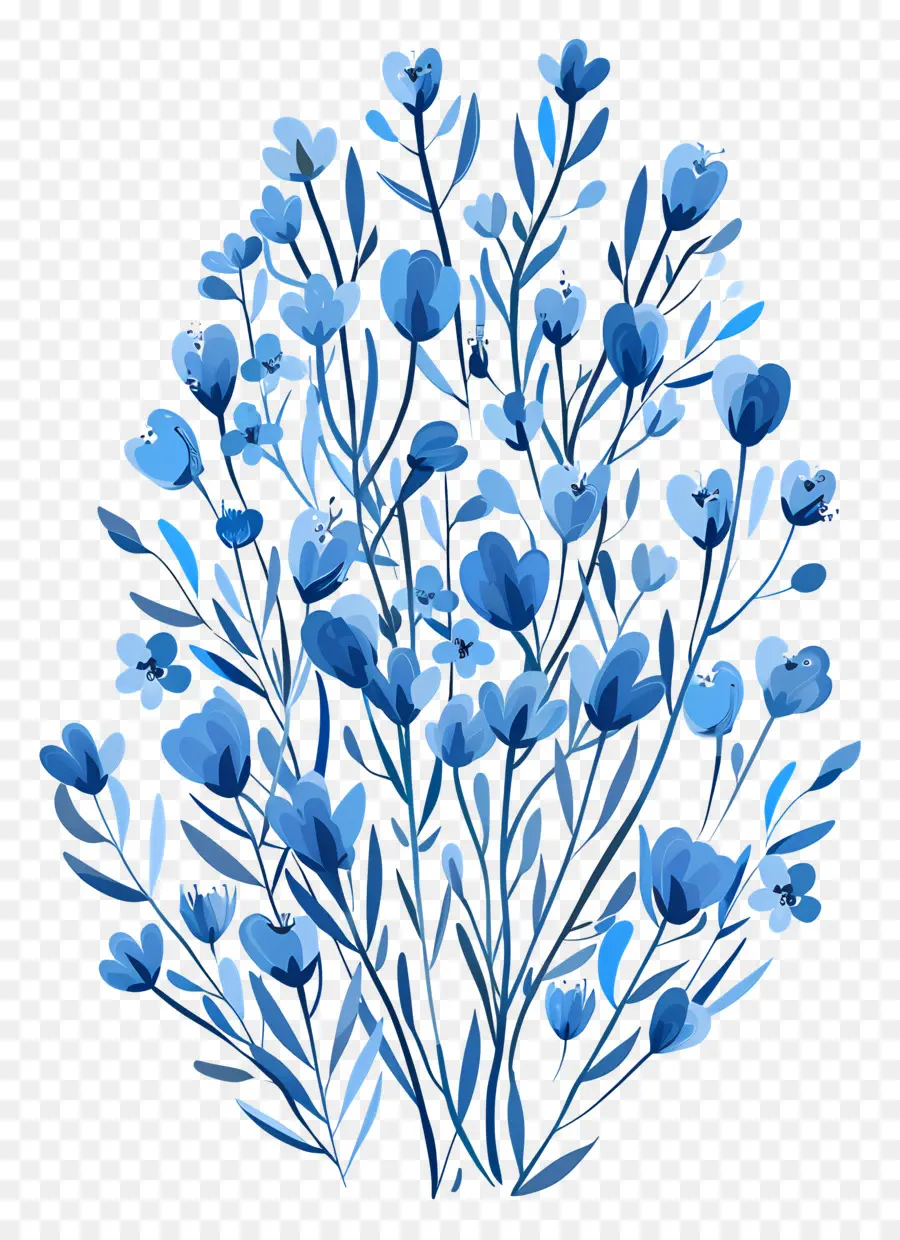 สีน้ำเงินดอกไม้，การจัดดอกไม้สีน้ำเงิน PNG