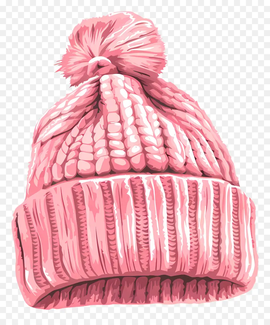 Knit หมวก，หมวกขนสัตว์สีชมพู PNG