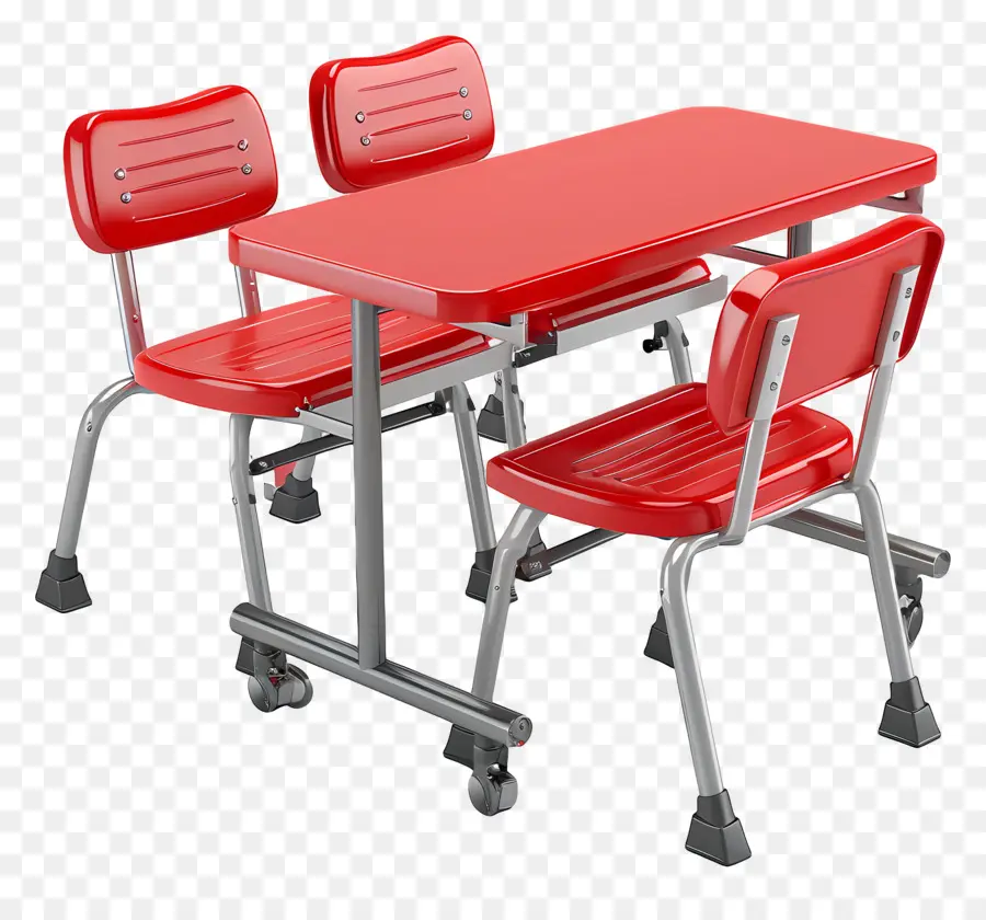 ตารางห้องเรียนสีแดง，โรงเรียนโต๊ะ PNG
