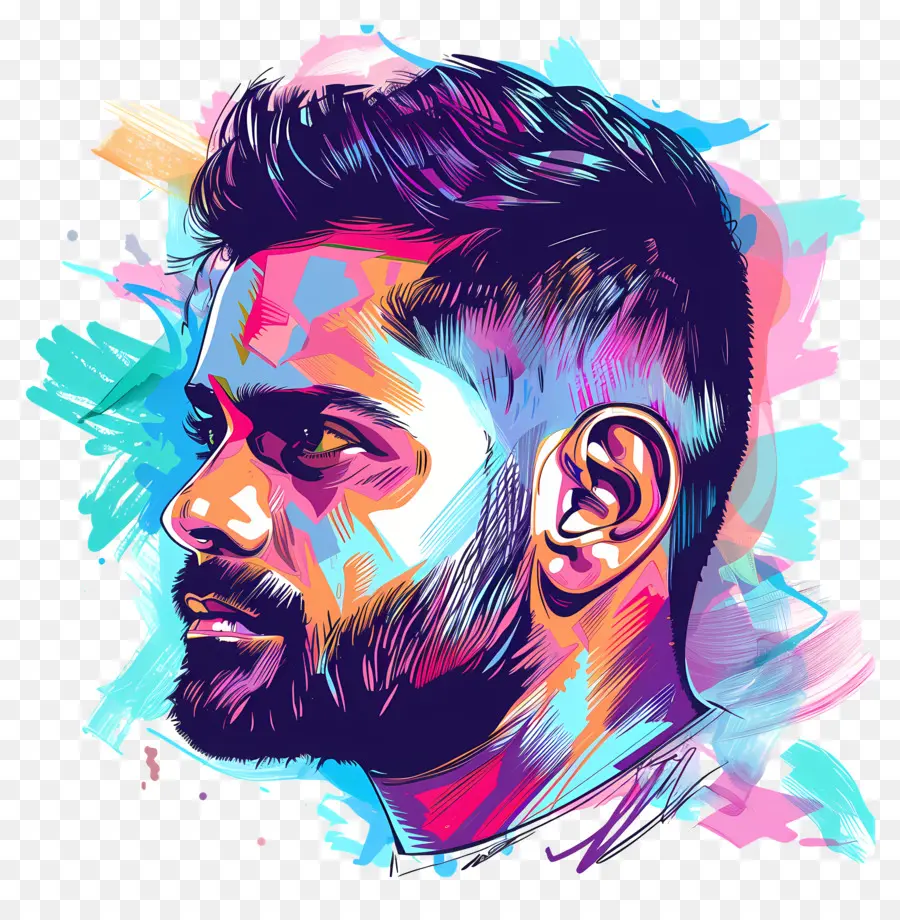 Virat Kohli，ภาพสีสันสดใส PNG