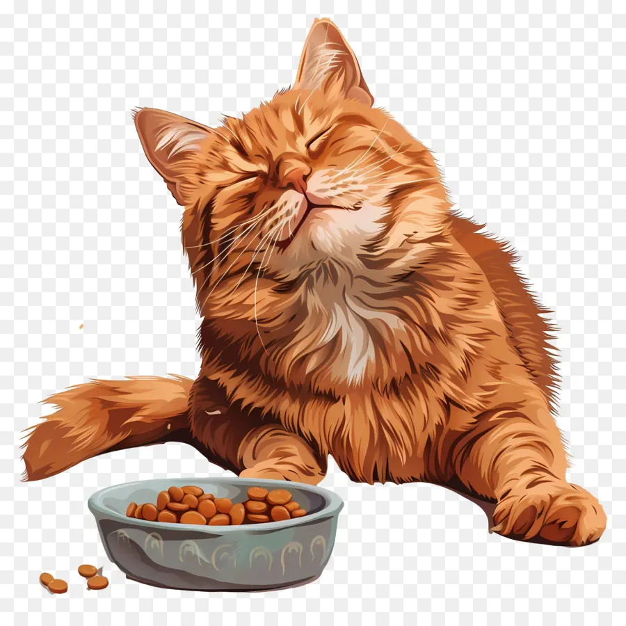 อาหารแมว，สีส้มแมว PNG