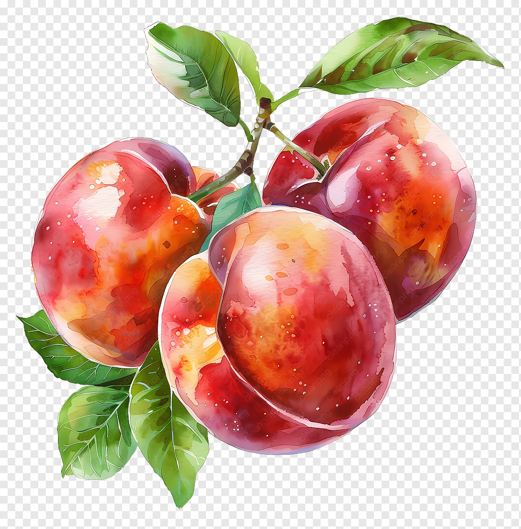 Nectarines，ลูกพลัมสีแดง PNG