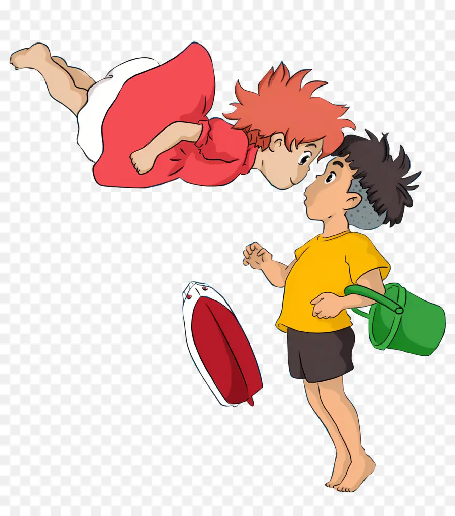 สตูดิโอ Ghibli，Flying Girl And Boy PNG