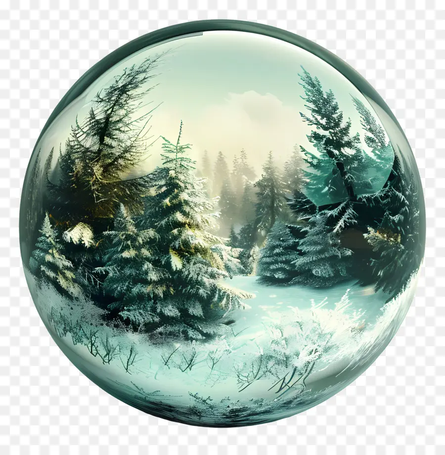 ลูกบอลคริสต์มาส，ป่าหิมะ PNG