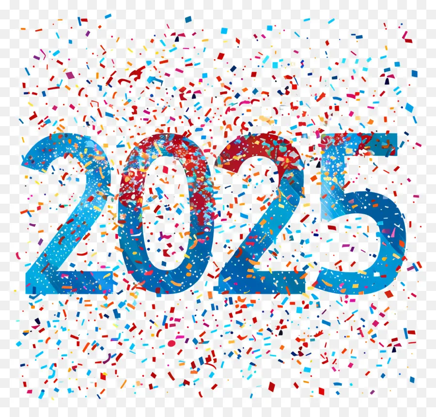 ปีใหม่ 2025，พลุกระดาษ PNG