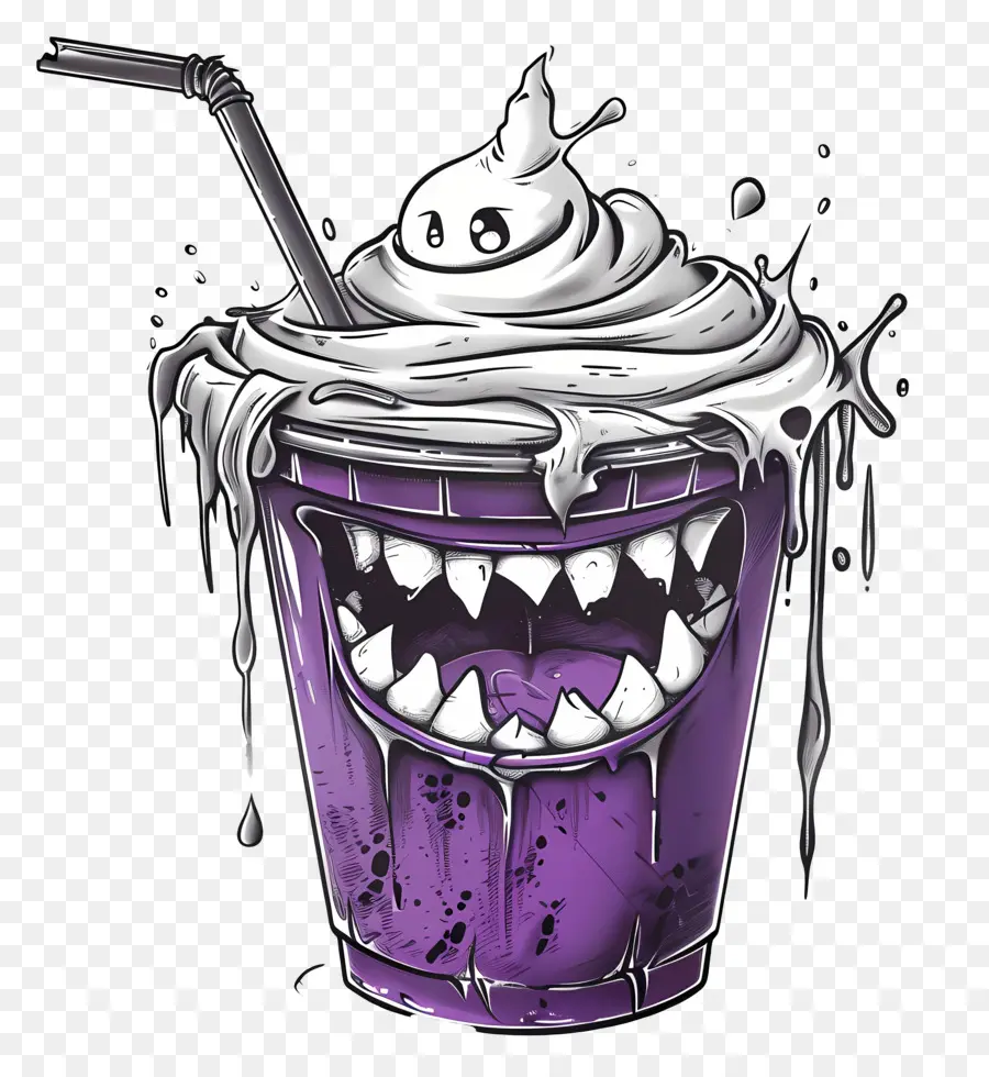 Grimace Shake，เครื่องดื่มมอนสเตอร์ PNG