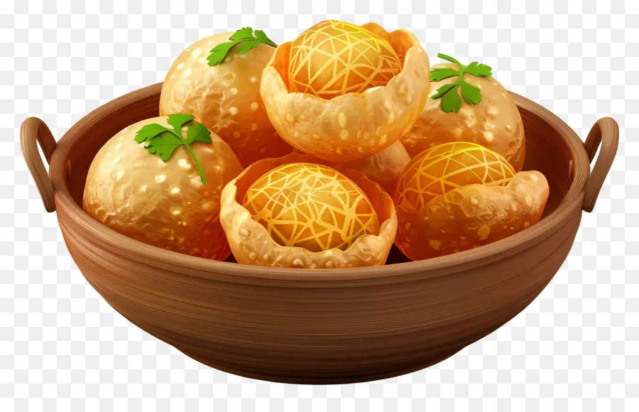 อาหาร Panipuri，Pani Puri กรอบ PNG