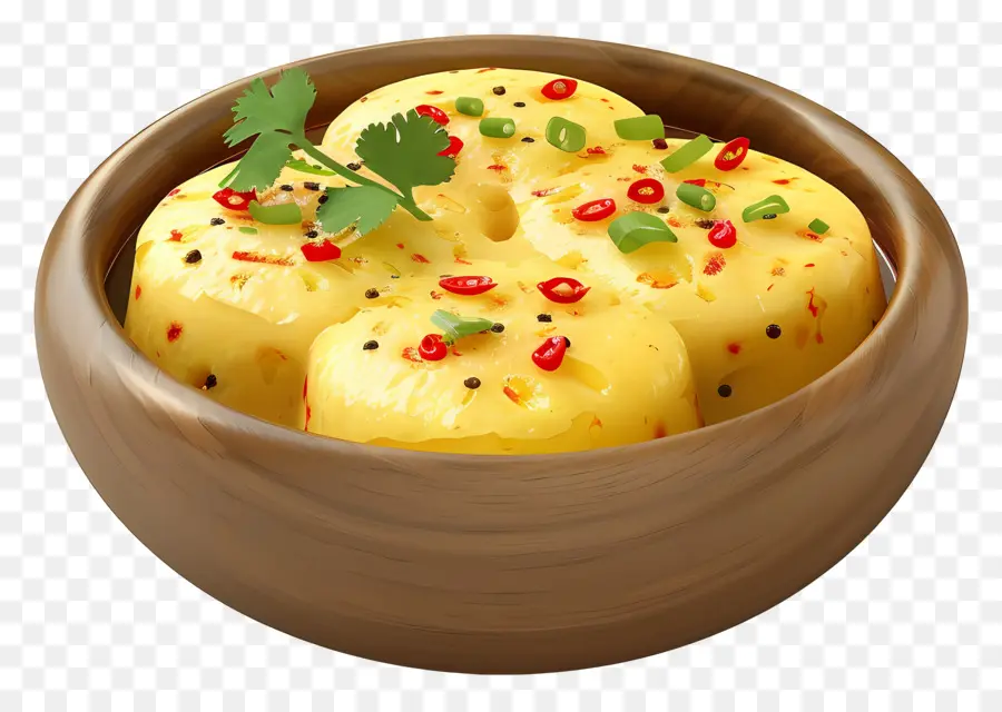 จาน Dhokla，เค้กนึ่ง PNG