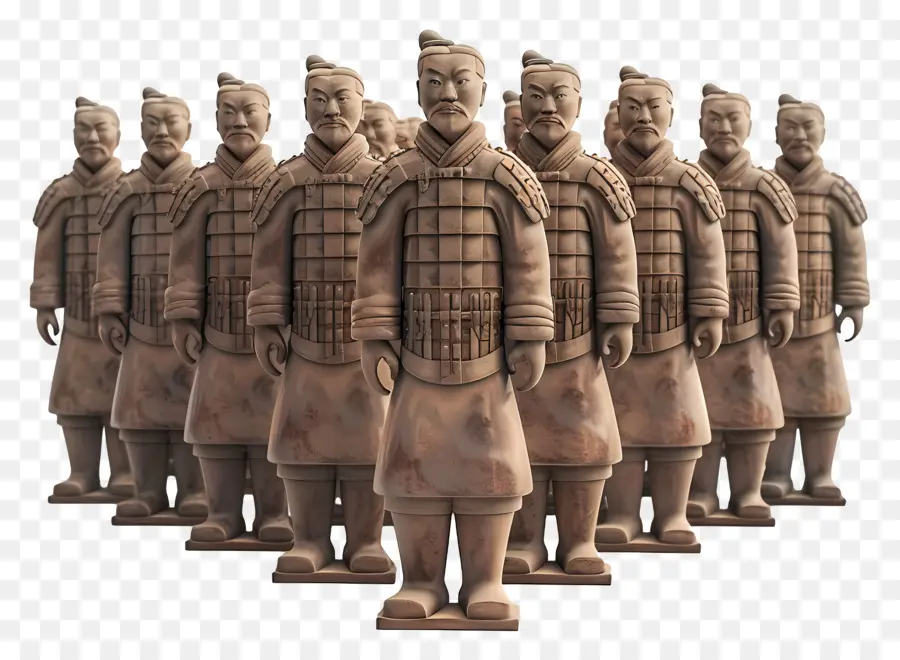 Terracotta องกองทัพ，นักรบจีนโบราณ PNG