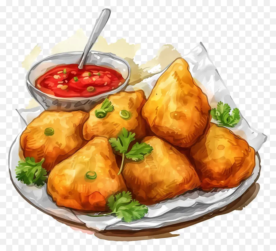 Batata Vada，สมาโซส PNG