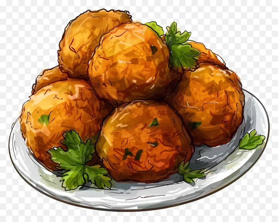 Batata Vada，อาหารทอด PNG