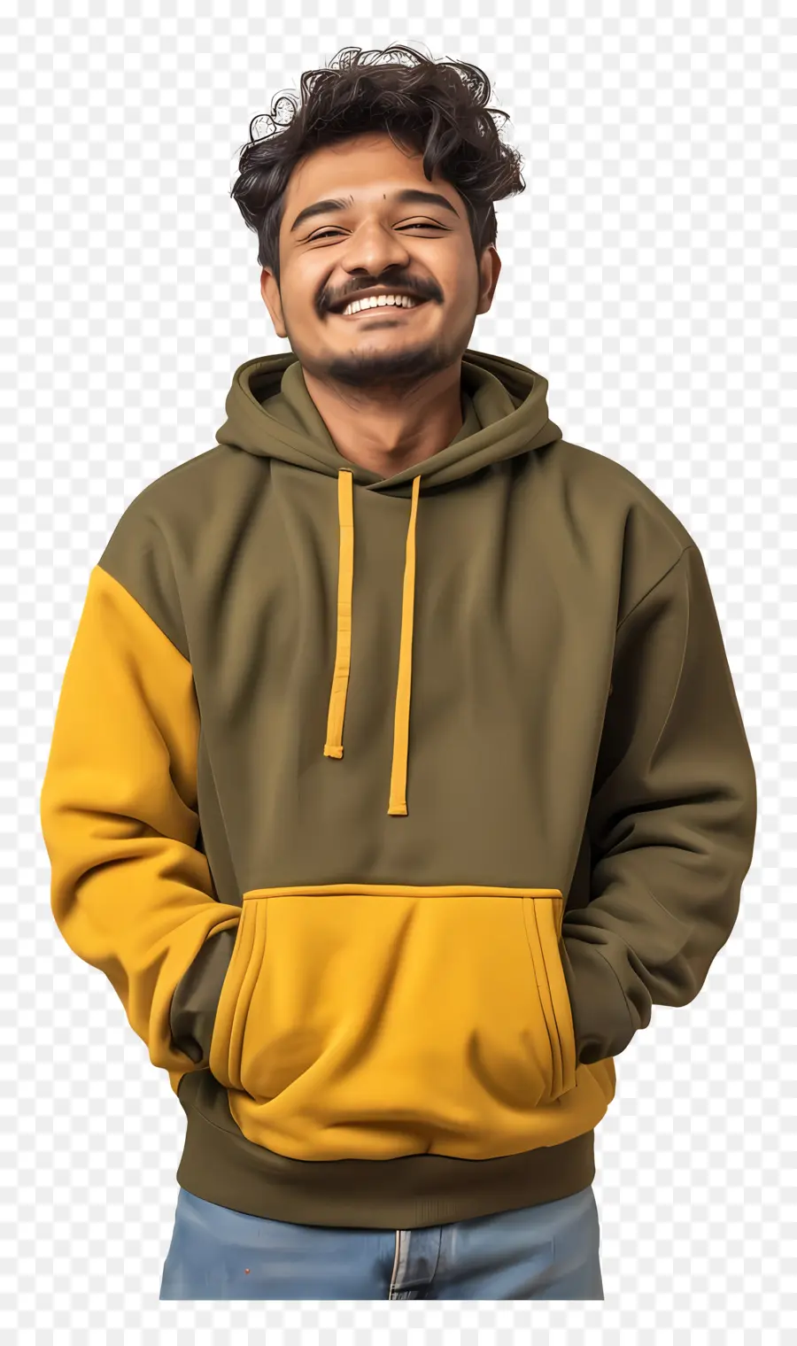 คนอินเดียน，ผู้ชายใน Hoodie PNG