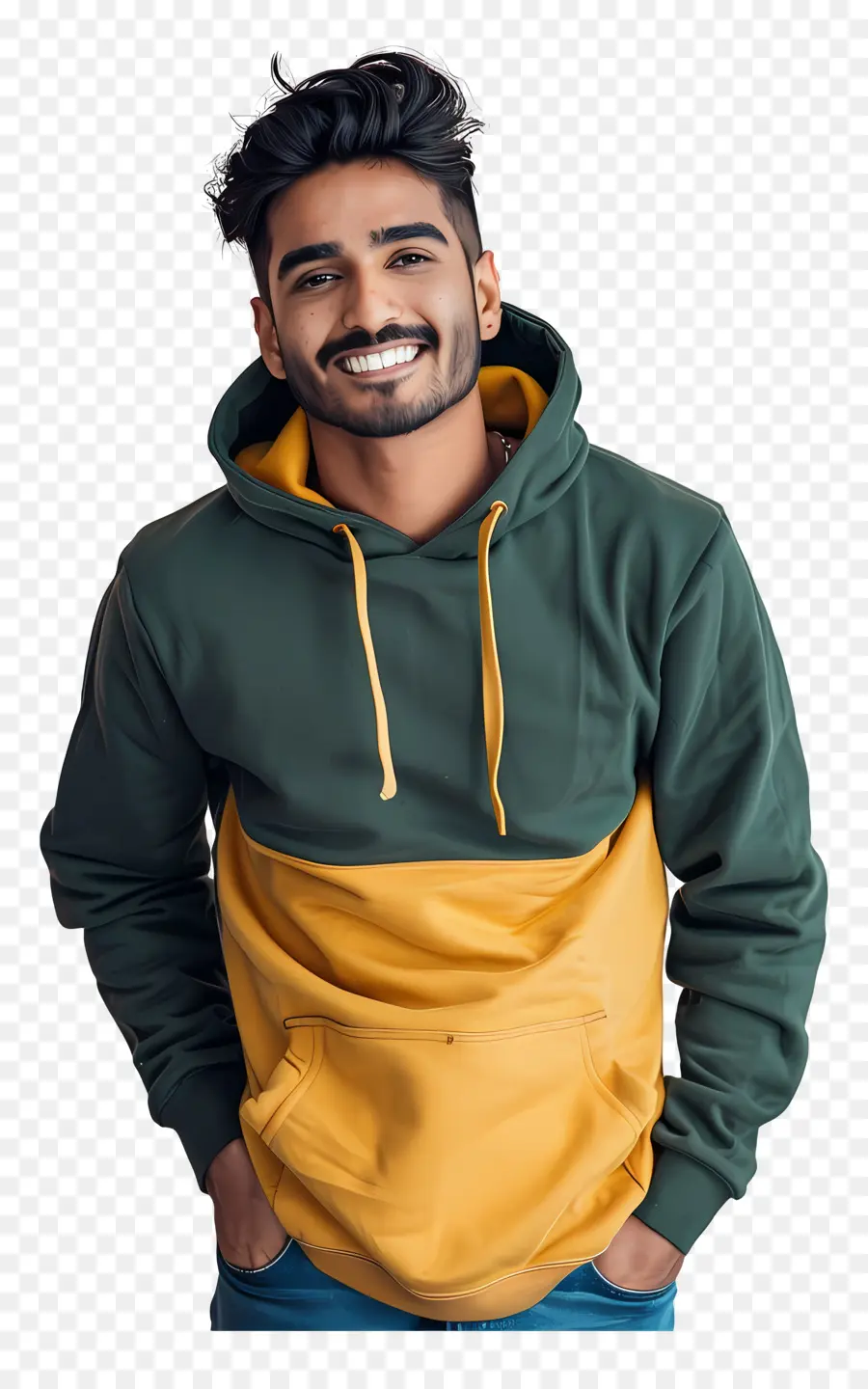 คนอินเดียน，ผู้ชายใน Hoodie PNG