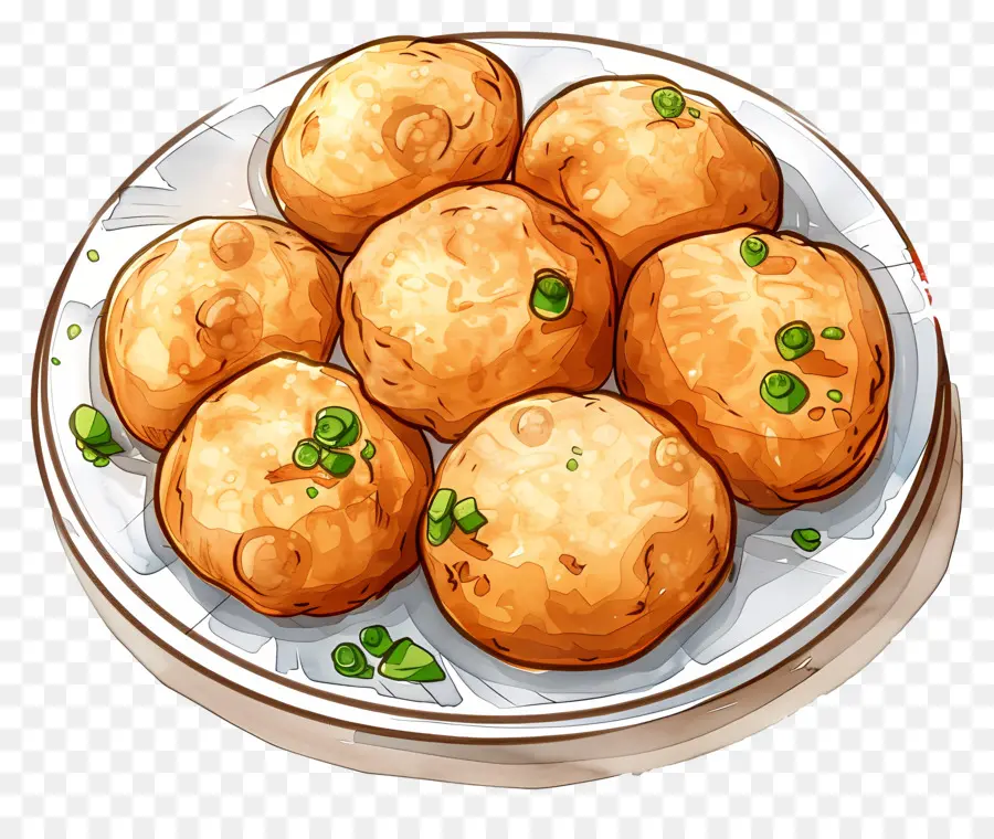 Pani Puri，ลูกทอด PNG