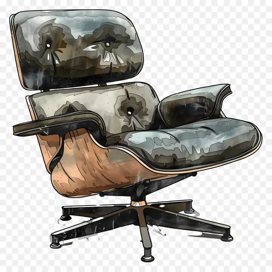 เก้าอี้เลานจ์ Eames，เก้าอี้ PNG