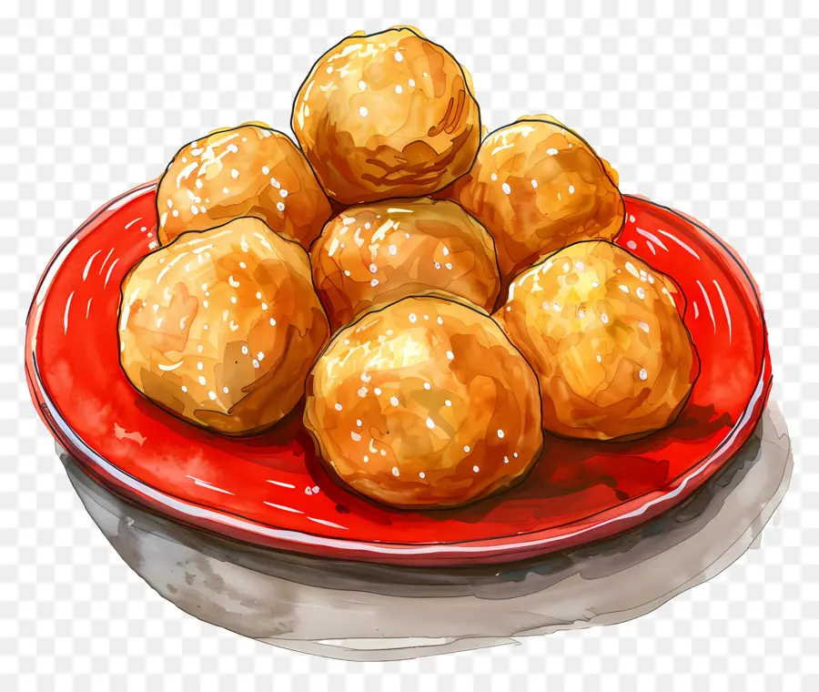 Pani Puri，ขนมอบทอง PNG