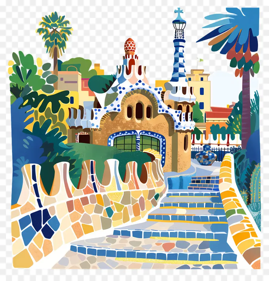 สวนสาธารณะ Guell，สวน PNG